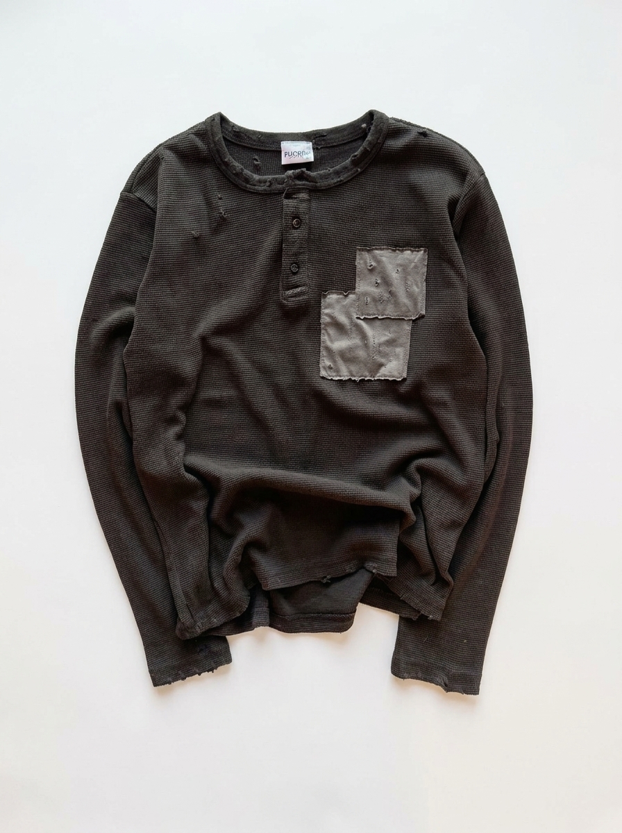 WAFFLE HENLEY LONGSLEEVE